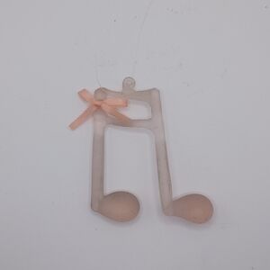 Light Pink Music Note Christmas Ornament